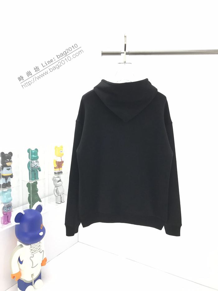 Balenciaga男裝 巴黎世家黑色連帽衛衣 寬鬆版型純棉衛衣 男女同款  ydi3109